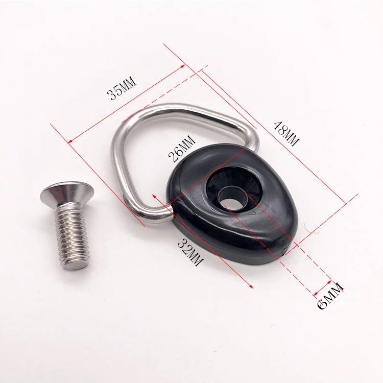 
kayak DIY repair accessories oval D-ring durable plastic stainless steel with screw kit 