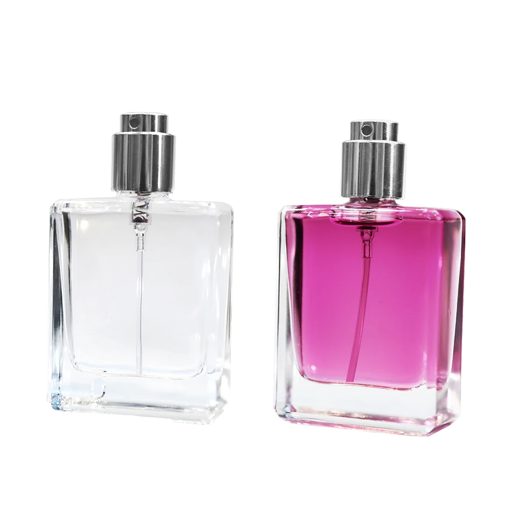 Luxury Empty Square Flat 30ml 50ml 100ml Glass Spray Perfume Bottle