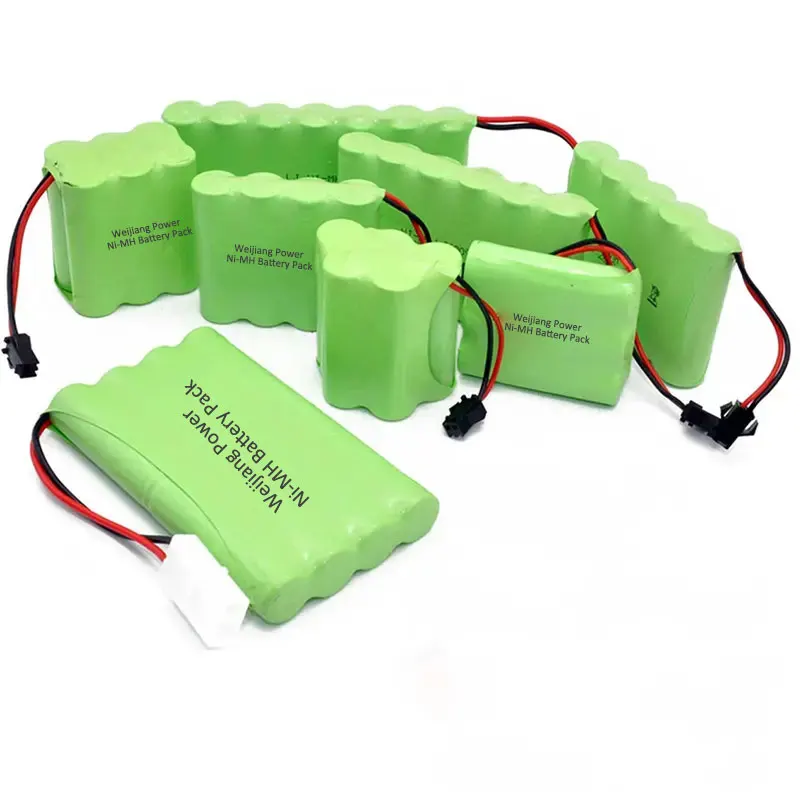 OEM wholesale custom battery pack 3.6v 4.8v 2/3aa 350mah 1800mah nickel metal hydride 24v nimh battery pack aaa 800mah