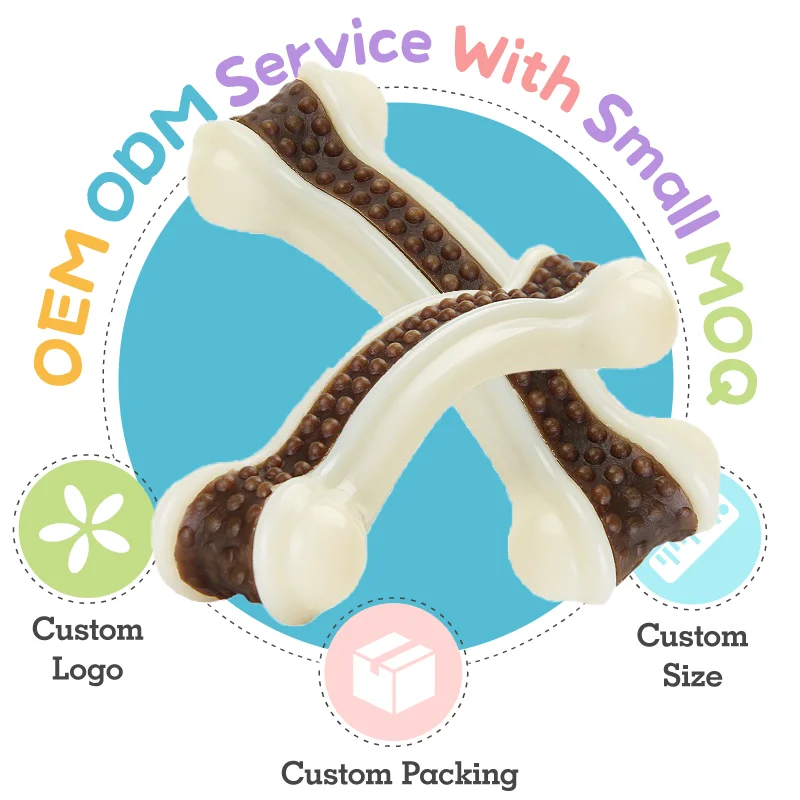 Custom Double Head TPR Ball Dog Toy Nylon Rope Pet Molar Tooth Cleaning Toys