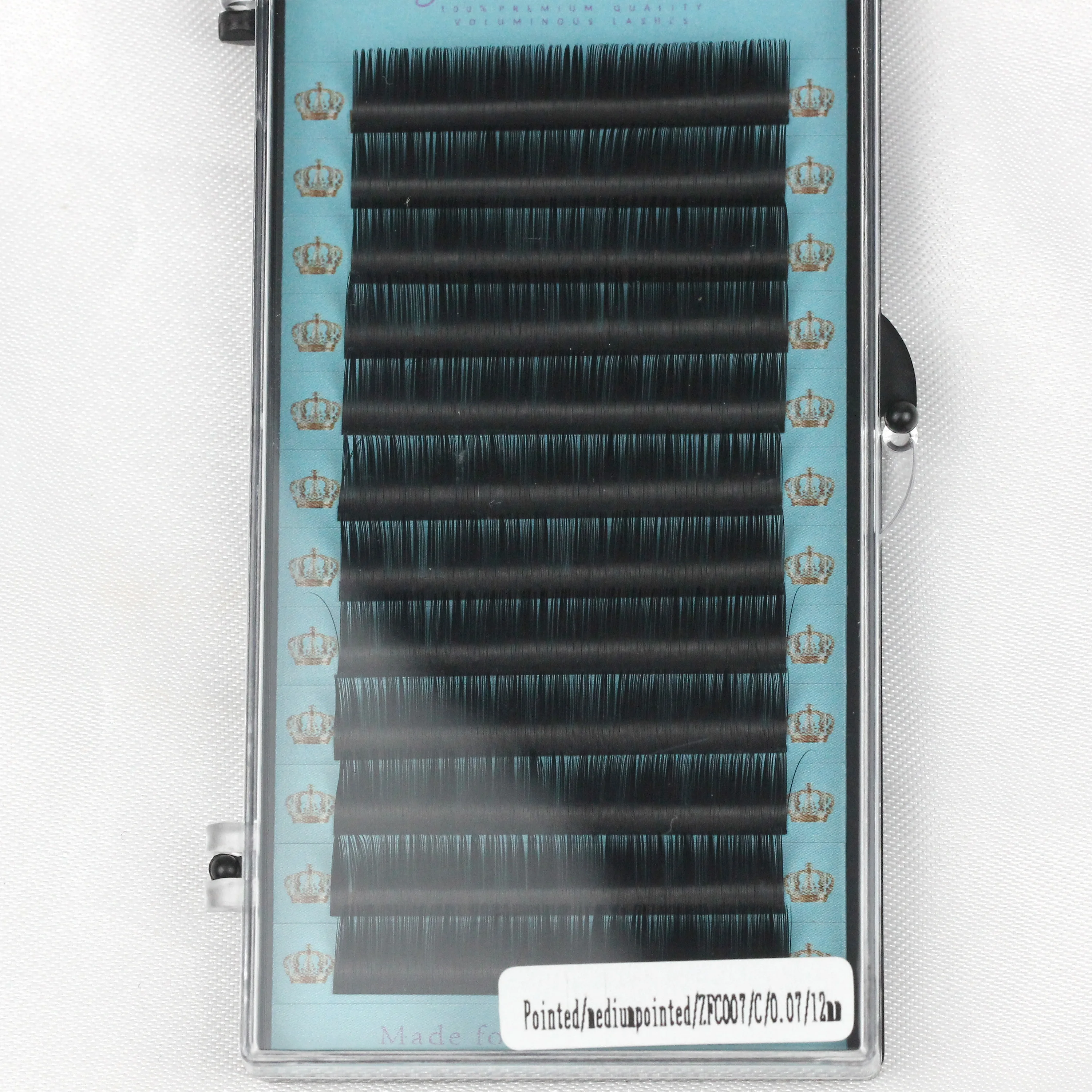 E16 17MM CC B/C/D DD Curl Eyelash Extensions One By One Custom Lash Tray Lash Extensions