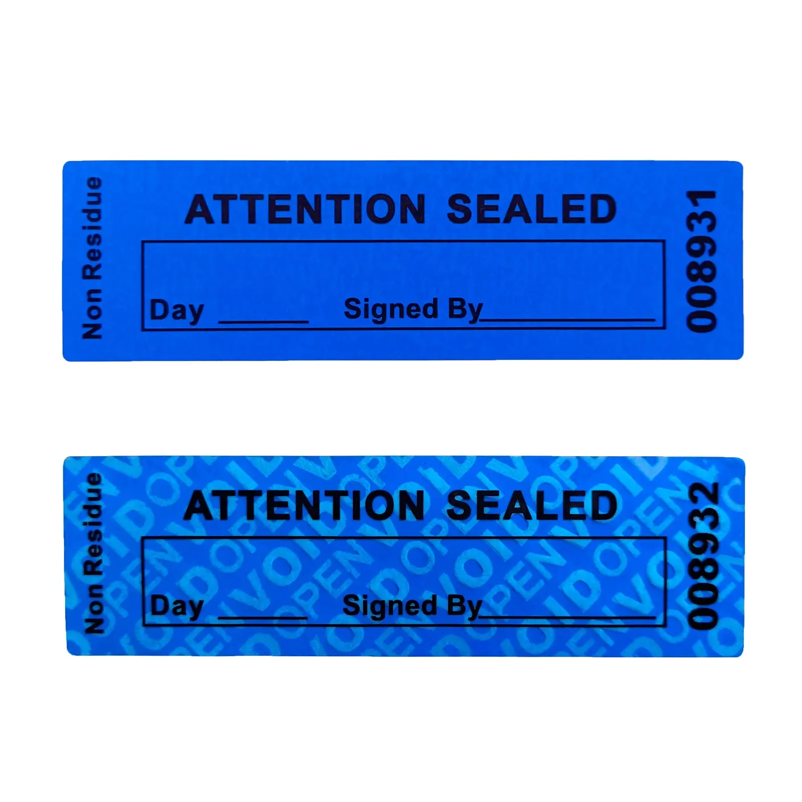 Not Transfer Tamper Evident Security Warranty Void Seals / Stickers High Security Tamper for Reusable Package