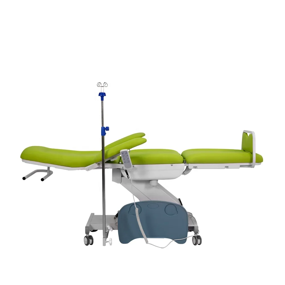 4 Motors Electric Blood Donation Dialysis Chair Hospital Iv Infusion Chair Overall Tilt And With Locakable Wheels