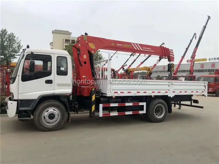Cheap ISU-ZU 8/10 tons mini hydraulic truck mounted crane loader