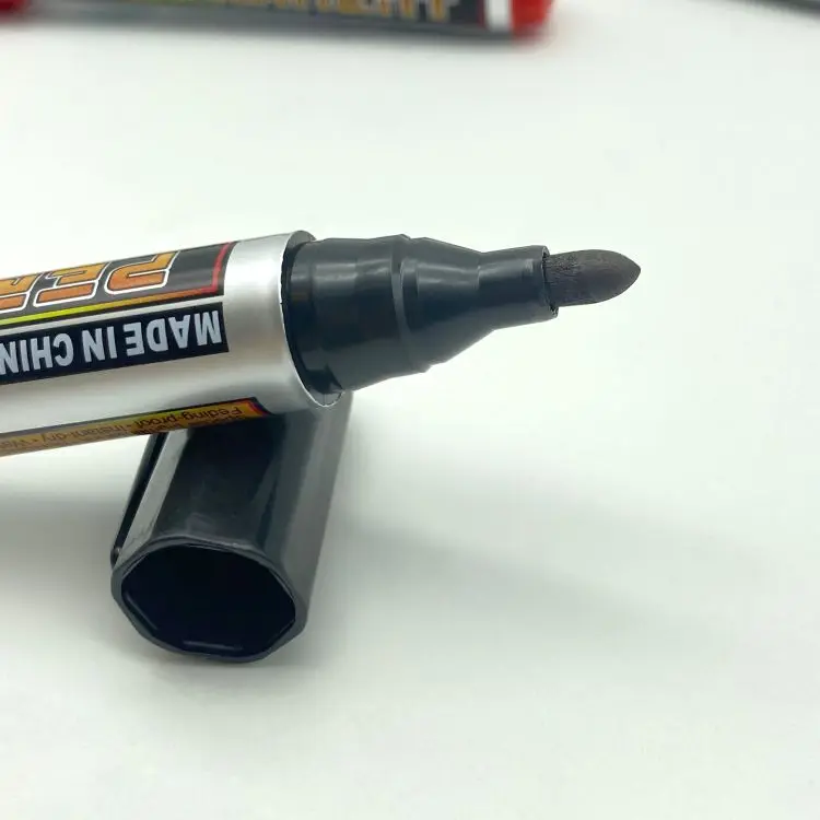 manufacturer custom logo Non Toxic Paint Safe Pen  oil-based ink waterproof Permanent Marker Black with single tip for Signing