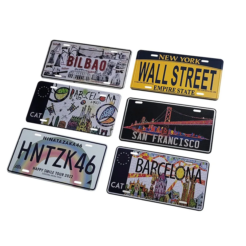 Custom Making Bus Car Licence Plates/Hot Stamping Foil Motorcycle License Plate With Embossed Bicycle Number &Plate Nameplate