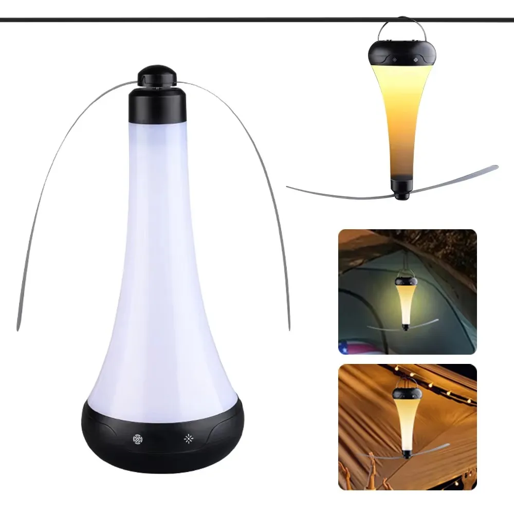 Rechargeable Mosquito Repellent Fan Light Portable Camping Lantern Hanging Fly Insect Repeller Desk Top Flies Spinner Table Lamp