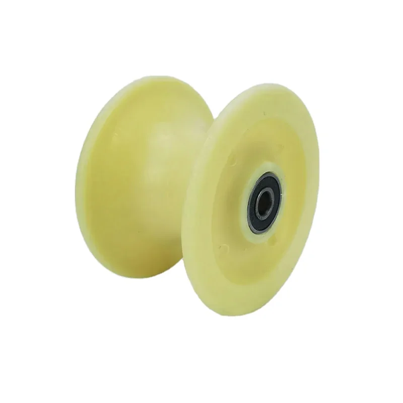Sliding nylon roller,transmission wheel, limit wheel, guide wheel/pulley/rollers U-groove diameter 60mm,,double bearing  6201RS.