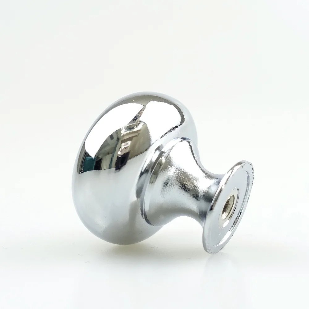 Polished Chrome Cabinet Knob Cupboard Drawer Wardrobe Door Vintage Pull Handles Knob Furniture Kitchen Hardware Knob Zinc Alloy