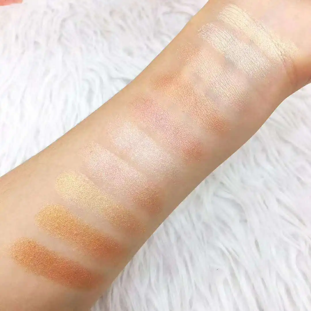 10 Color Private Label Eyeshadow Palette Glitter High Pigment Silky Rose Gold Eyeshadow Make Your Own Logo Eye Shadow Makeup