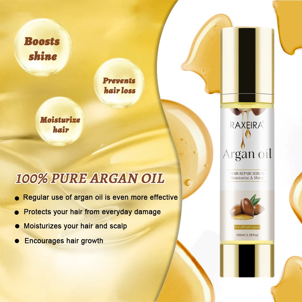Organic Argan Oil Castor Hair Growth Serum Treatment Wholesale Private Label