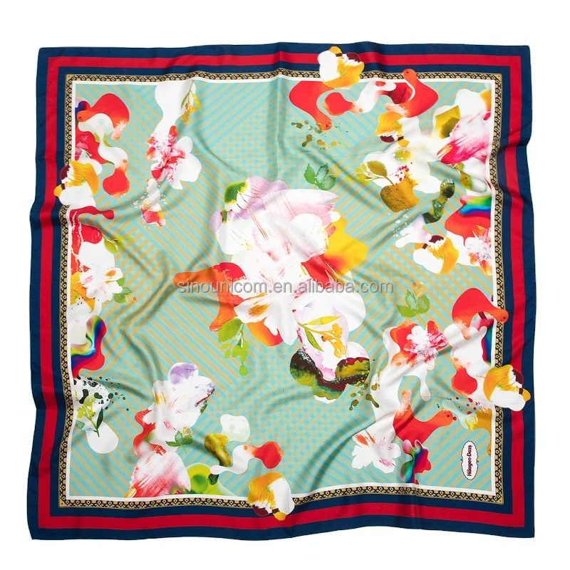 Wholesale Fashion Customized Printing Head Silk Scarf Women Hijab From China