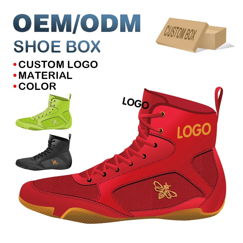 Customize Breathable Men Boxing Shoes Wholesale New Style High Quality Professional Man Wrestling Boxing Shoes