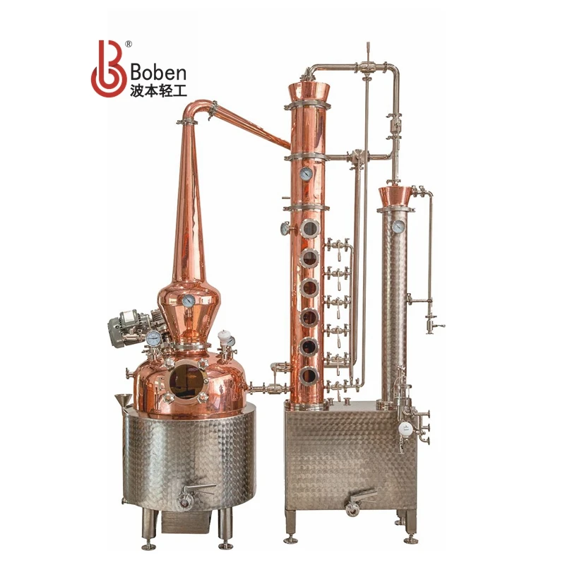 Whisky distillation machine copper distillation equipment alembic pot still distillery equipment moonshine