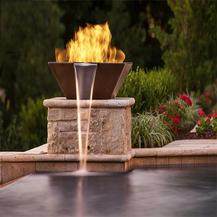 pool fire pits pool fire bowl outdoor firepit with water feature