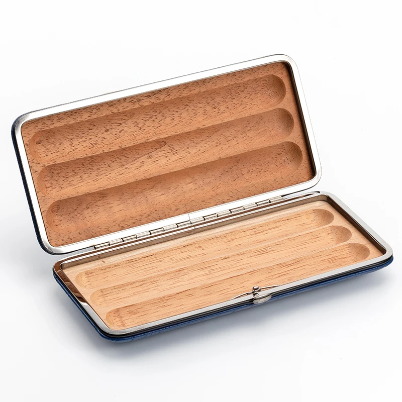 Wholesale High End Cedar Wood Travel Cigar Humidor Case Cigarette Packaging Case Box With Customized Logo