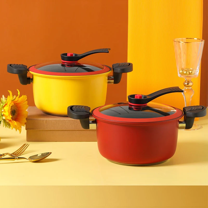 New Color 3.5L Multifunction Low pressure cooker stainless steel Soup Pot Household nonstick Cookware Micro Pressure Cooker