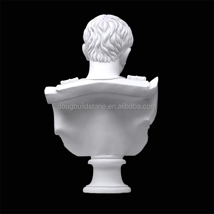 Классическая каменная статуя Julius Augustus Caesar из белого мрамора