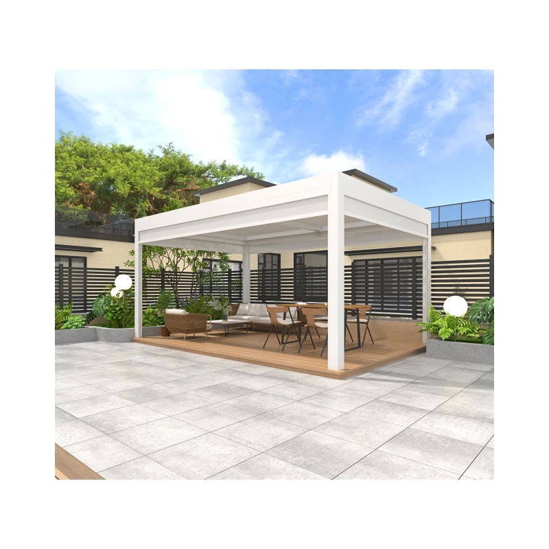 Garraf Chinese Factory Pergola Aluminium Outdoor Sun Shade Aluminum Pergolas Bioclimatic Pergola
