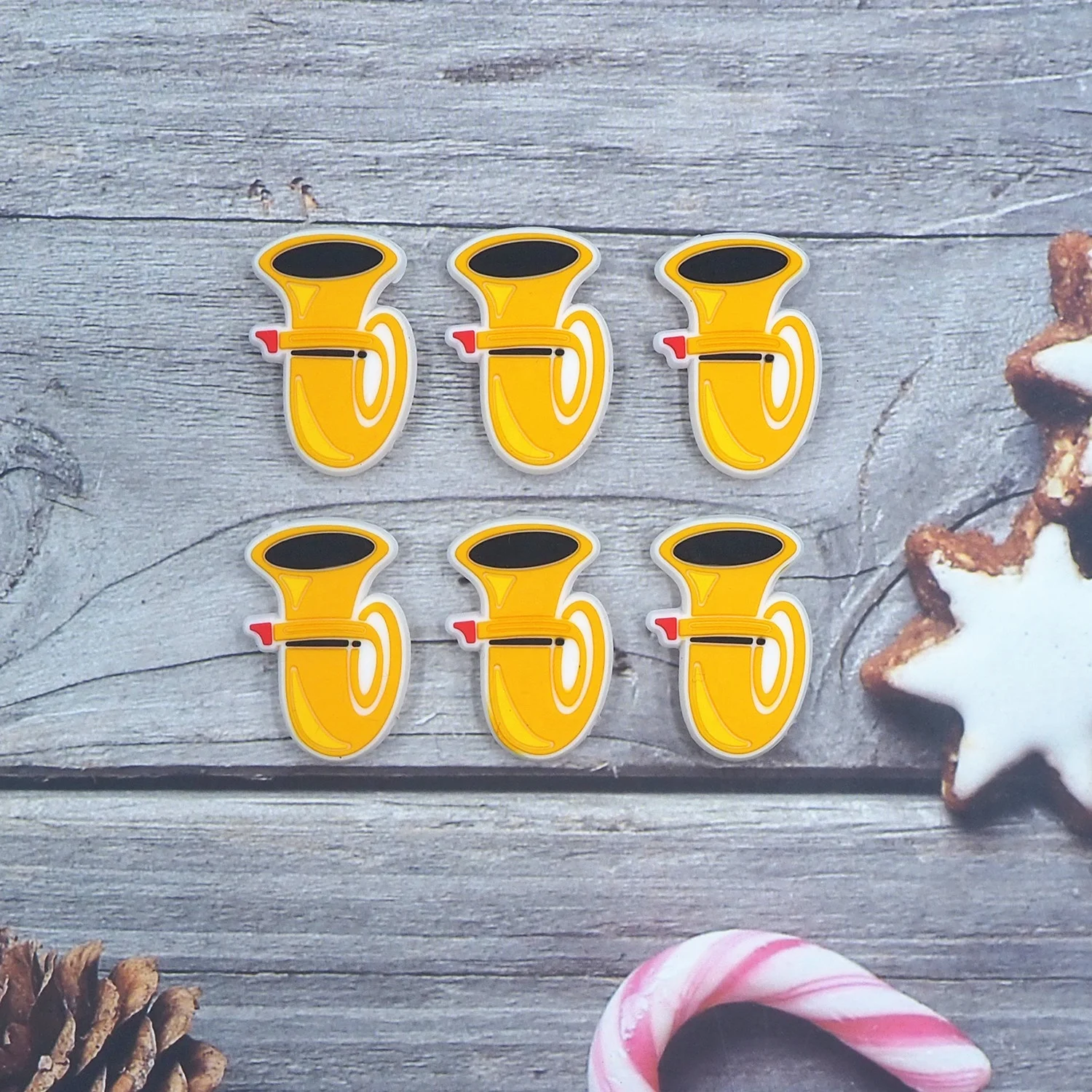 Wholesale BPA Free DIY Baby Pacifier Chain Baby Teeth Beads Chewing Toys Tuba Focal Silicone Charms For Pens