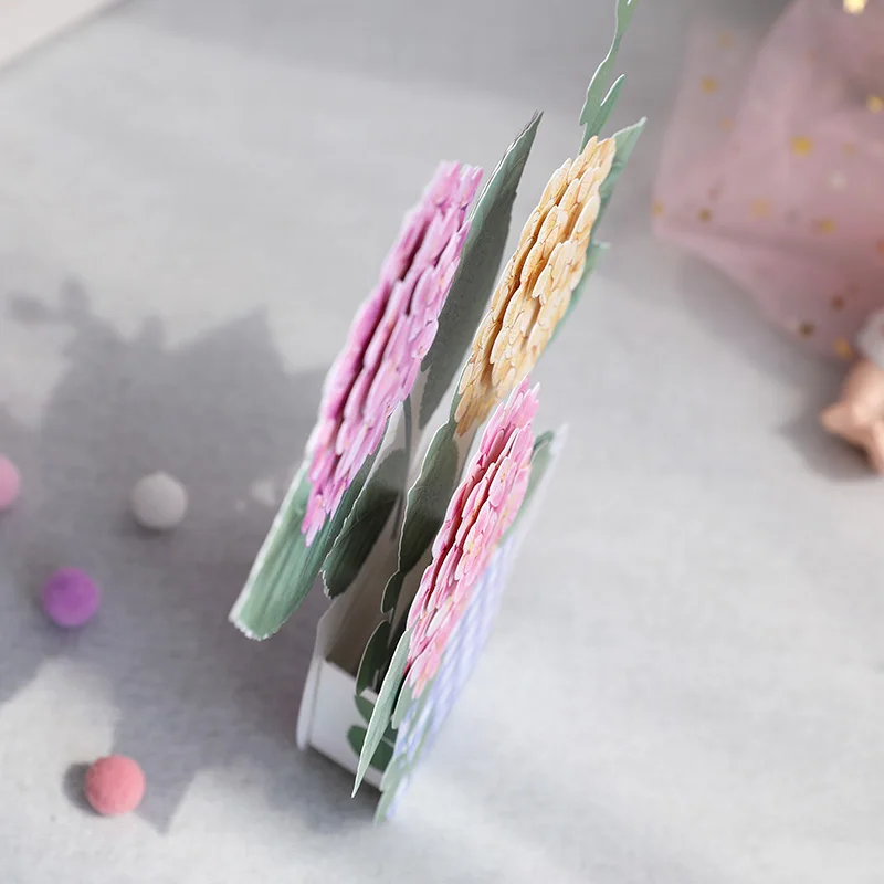
Hot sales 3D hydrangea Flowers furnishing decoration greeting cards 