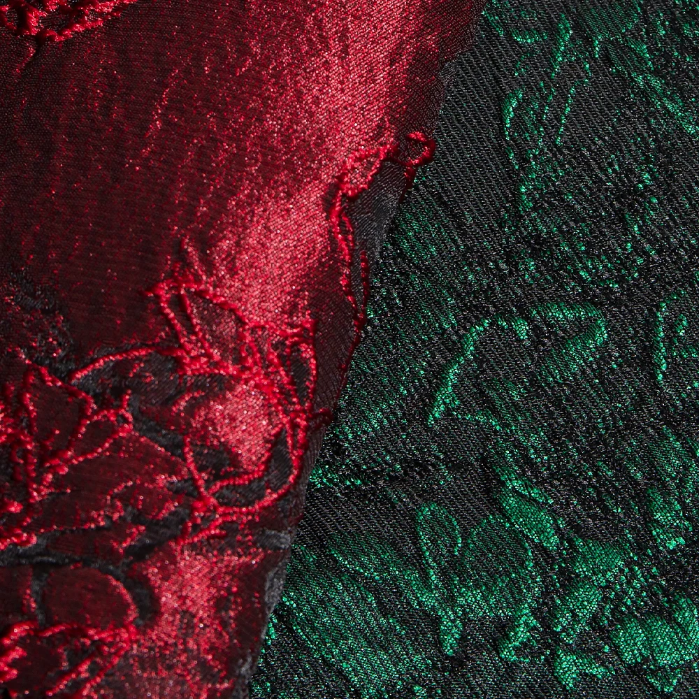 KEER Customized High Quality Brocade Fashion Yarned Dye Woven Garment Fabric Rolls for Clothing