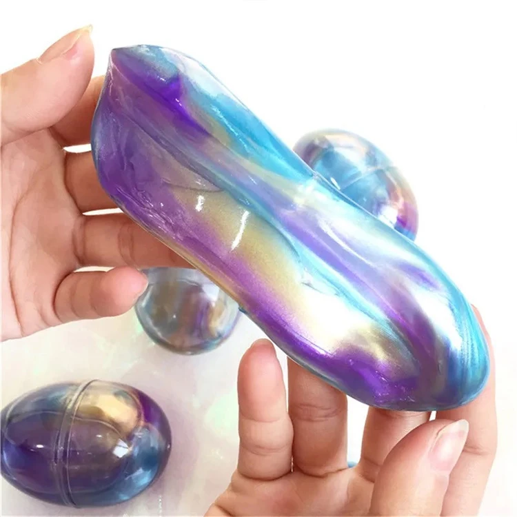 Hot selling crystal slime ball toys supplies creative diy soft clay antistress plasticine slime egg set