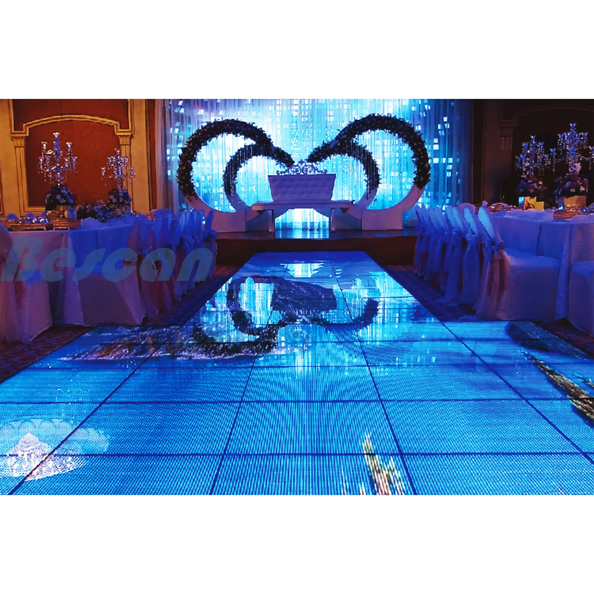 BESCAN Full Color Tile Wall For Dancing Gaming Video Stage Dance Floor Stand Led Wall Panels Screen Touch Display