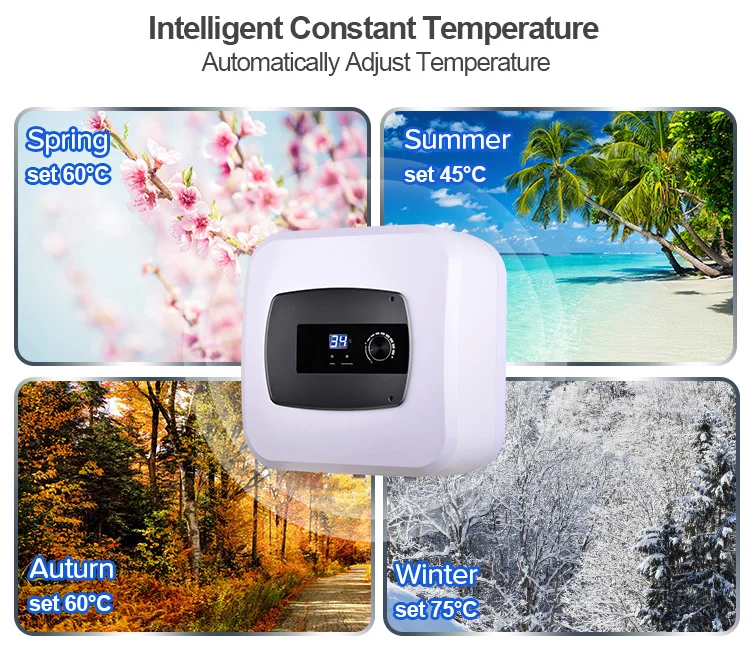 Smart 15L 30L under sink kitchen water heater for bathroom electric shower electric hot mini tank water heater