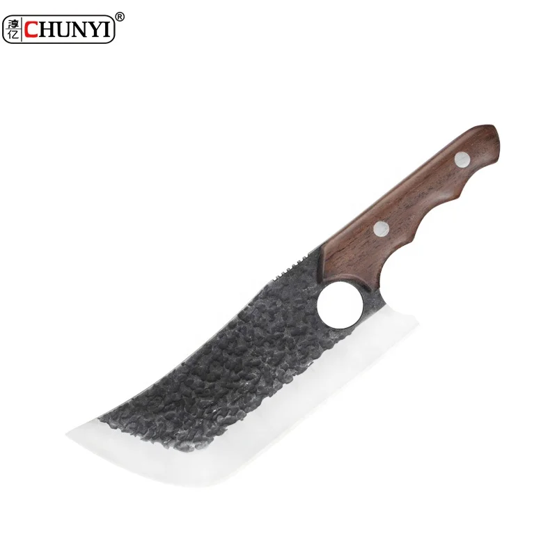 High Quality Professional japanese carbon steel chefs knife boning fishing fillet knife hammered stainless steel butcher knife