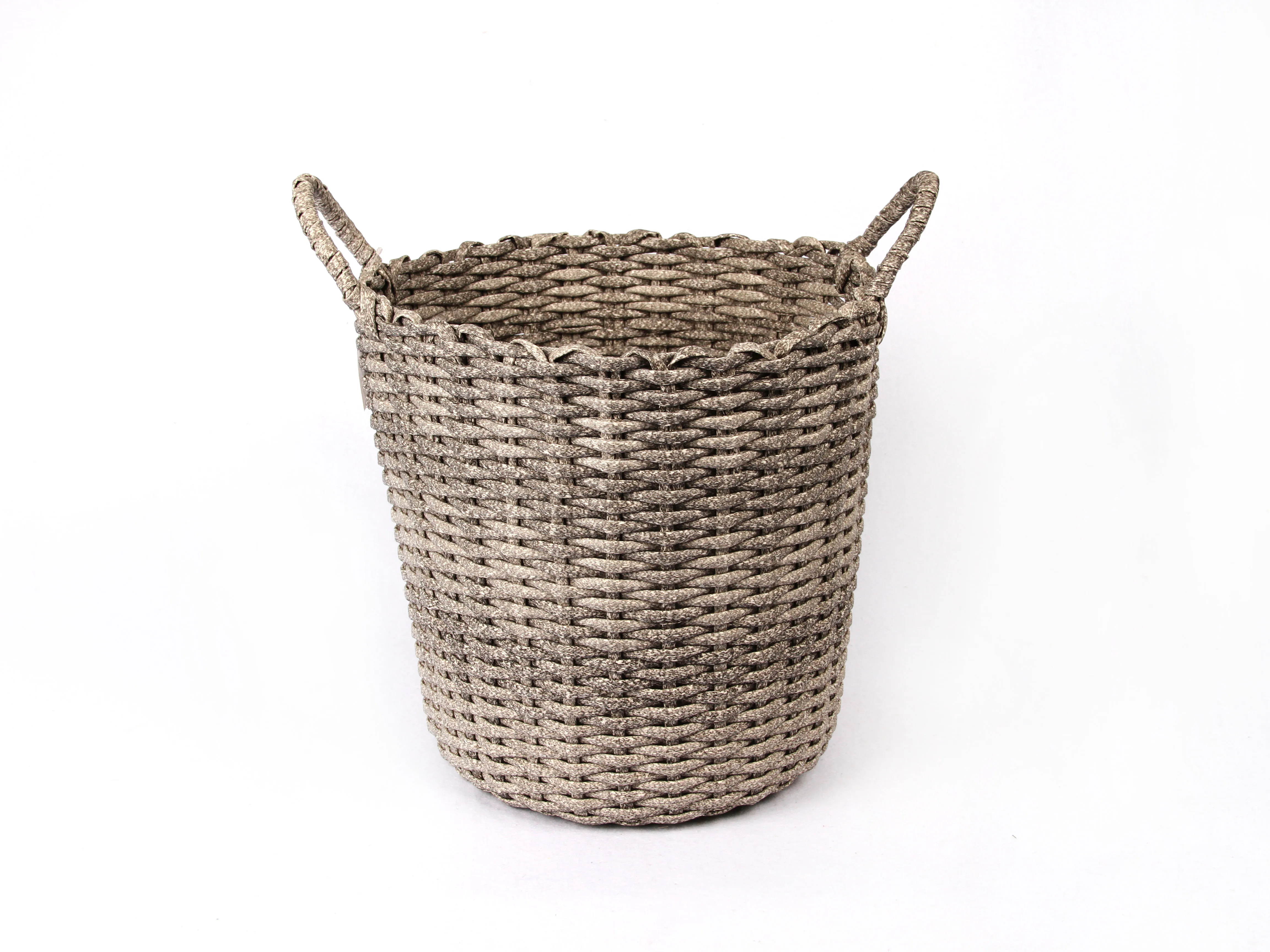 big Storage Baskets plastic pipe flowerpot brown grey Vegetable basket Foldable Soft Handmade