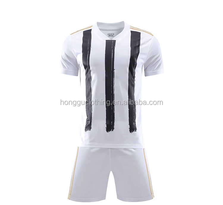 Wholesale 2021 Custom Soccer Jersey Black and White Soccer Jersey Soccer Uniform