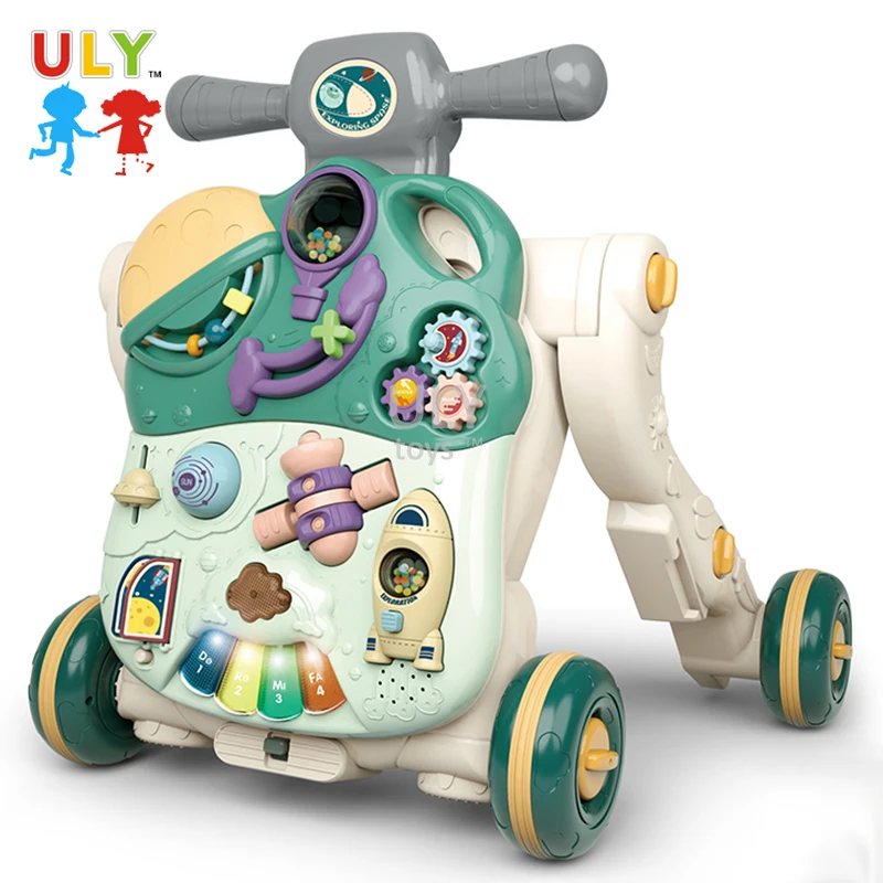 Wholesale New Model Multifunction Educational Activity Walkers Toy Push Baby Walkers Strollers With Table