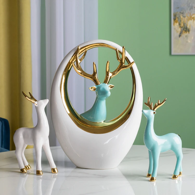creative deer shaped tabletop luxury living room accessories decoration modern home decor