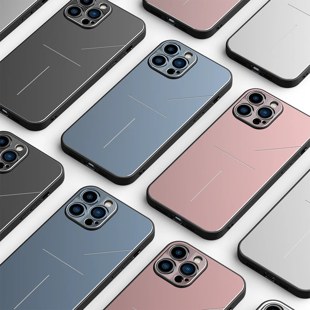 Geili Manufacture Hot Selling Aluminum Alloy Metal Style With Tpu Material Anti Fall Mobile Phone Case For Iphone 11 12 13