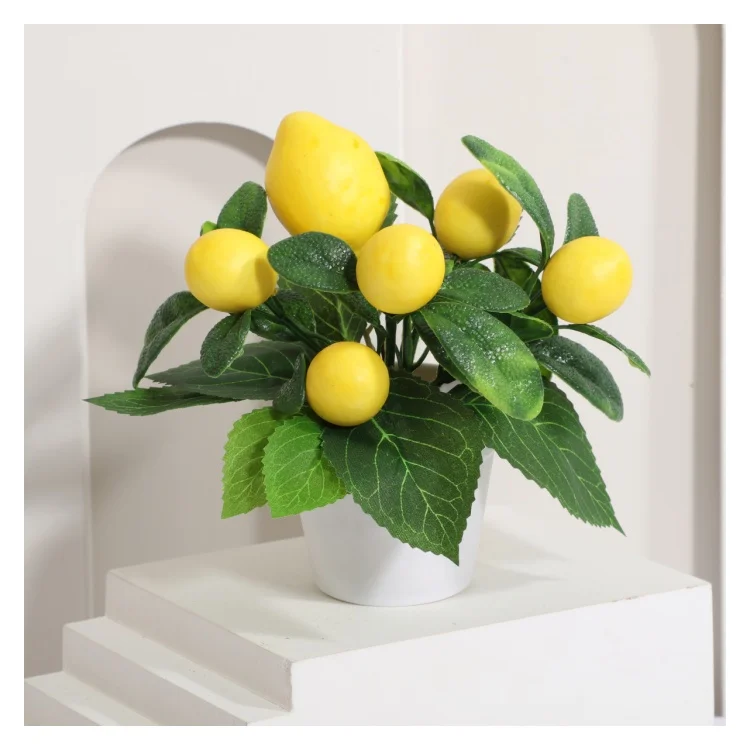 FXH242179 Faux Plastic Lemon Fruit Mound Artificial Plants And Flowers Interior Decoration And Accessories For Home