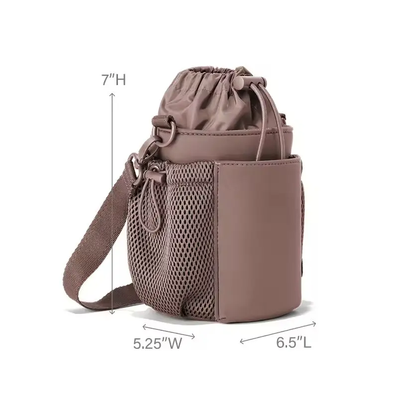 New Product Custom Logo Gym Sport Water Bottle Holder Bag Sling Neoprene Bags with Crossbody Shoulder Strap
