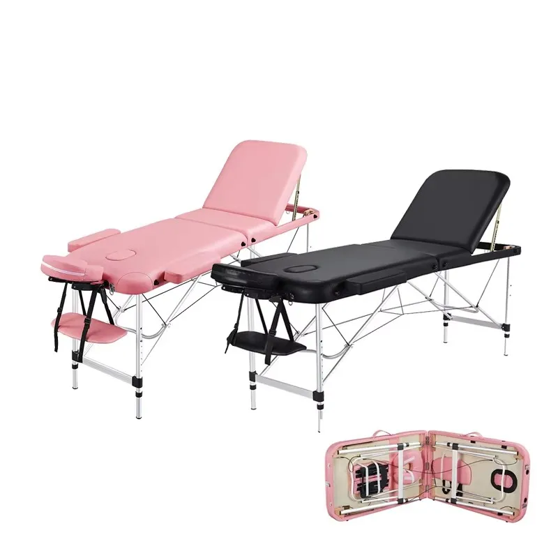 Thai New Luxury Black Leather Home Pedicure BodyFoldable Pool Massage Bed For Commercial Use Beauty Furniture