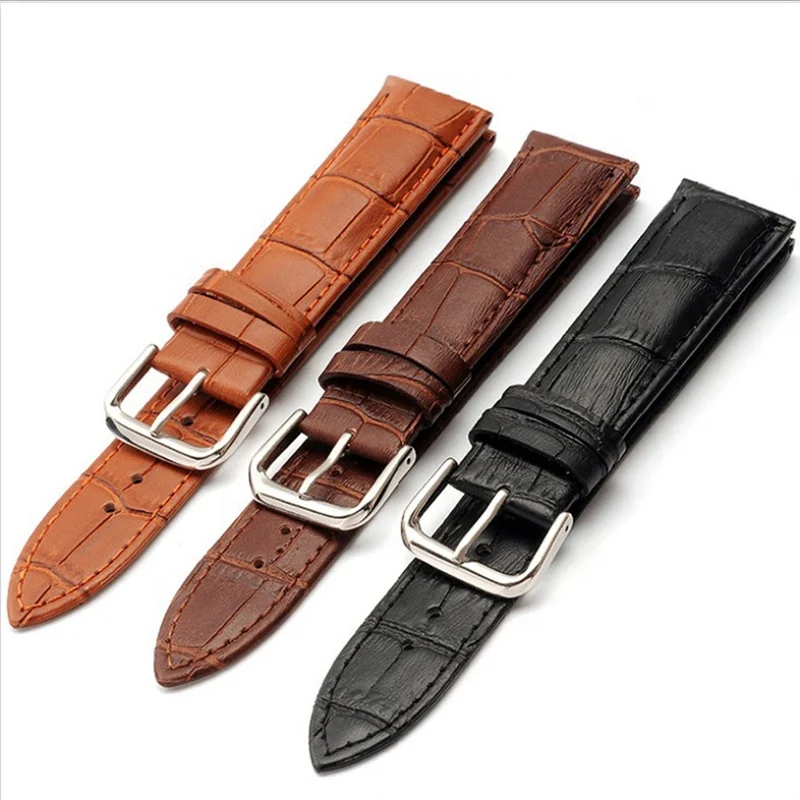 Manufacturers Supply High Quality Leather Strap Bamboo Pattern Calfskin Watch Bands Accessories Wholesale Men And Women12-24Mm