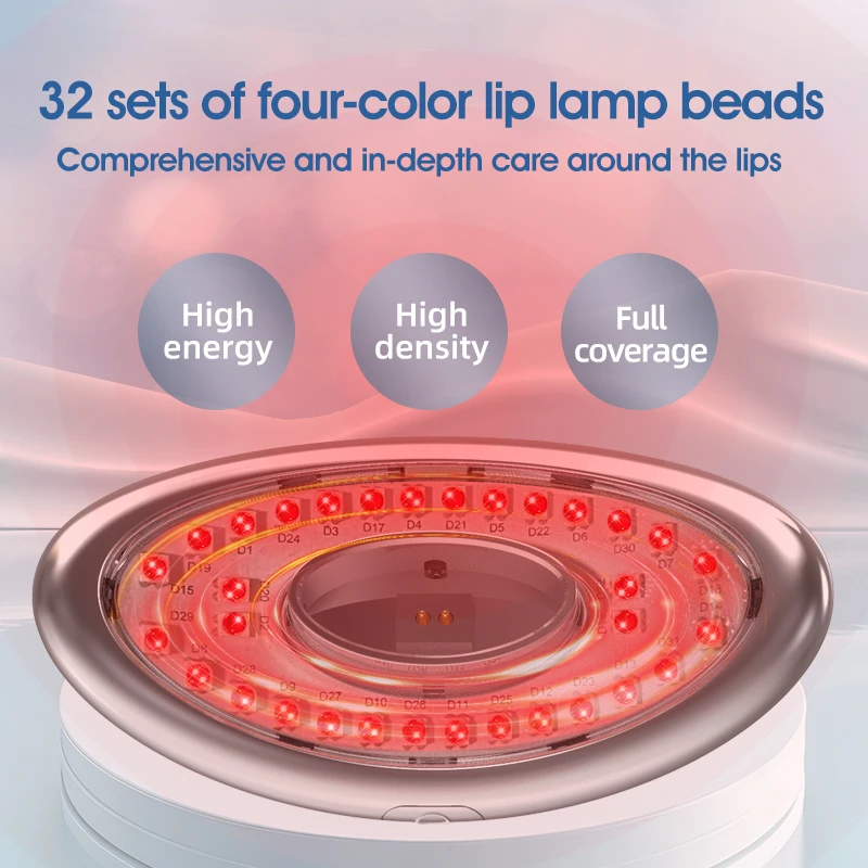 Shenzhen Factory Mini Lip Mask Lips Care Blue Red infrared Light Therapy Anti Wrinkles Electric Lip Plumper Device