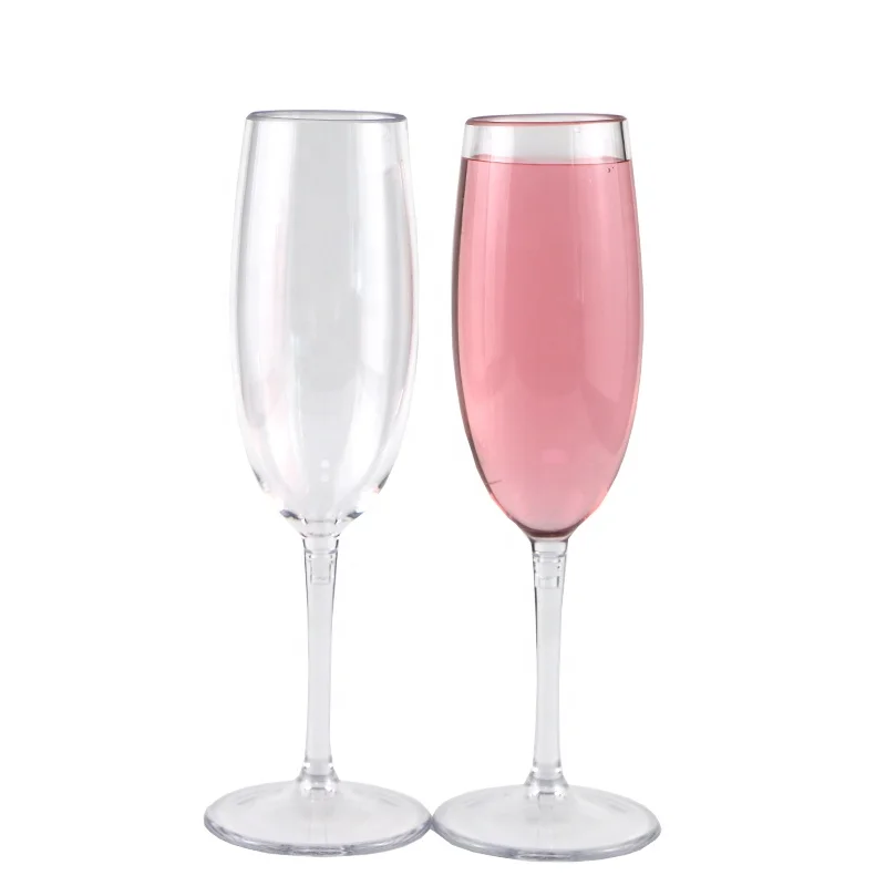 champagne glasses plastic detachable plastic wine glass unbreakable champagne flute set