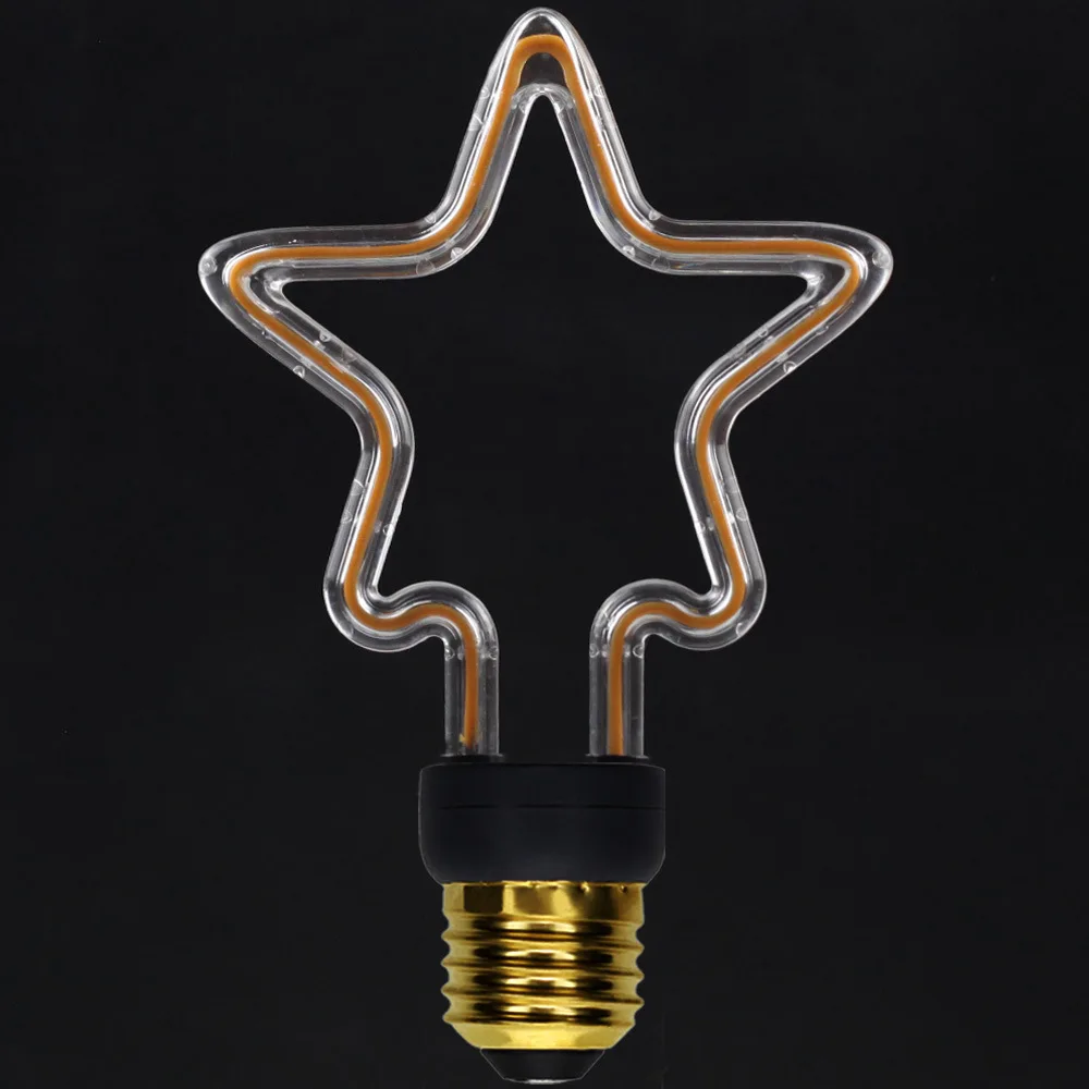 New shapes flexible filament linear light bulb retro soft LED filament creative line LED bulb
