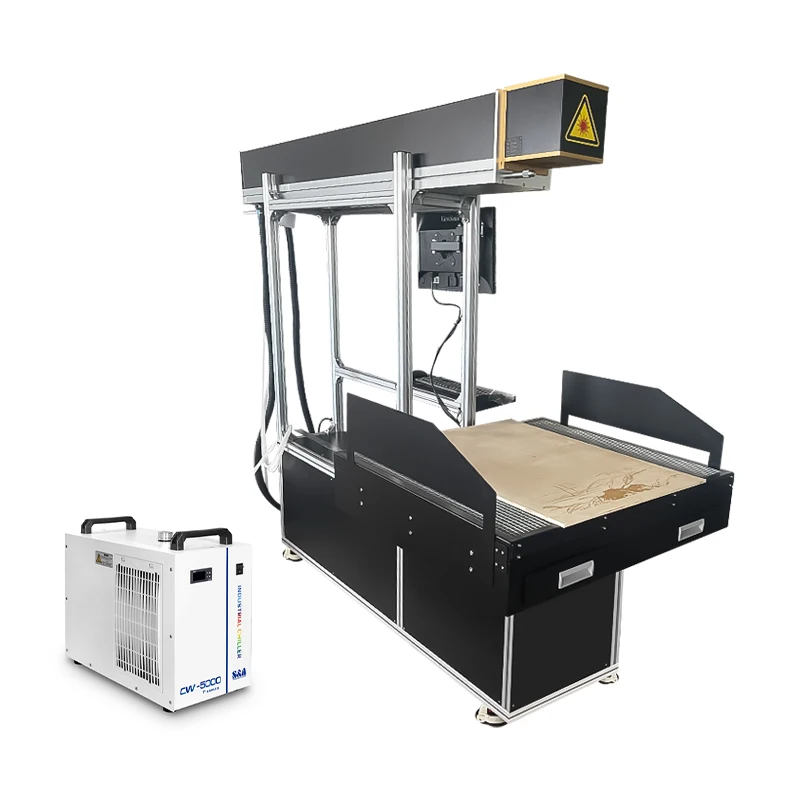 Large format dynamic galvo 100w 120w  co2 laser marking machine mini laser engraving machine for pen