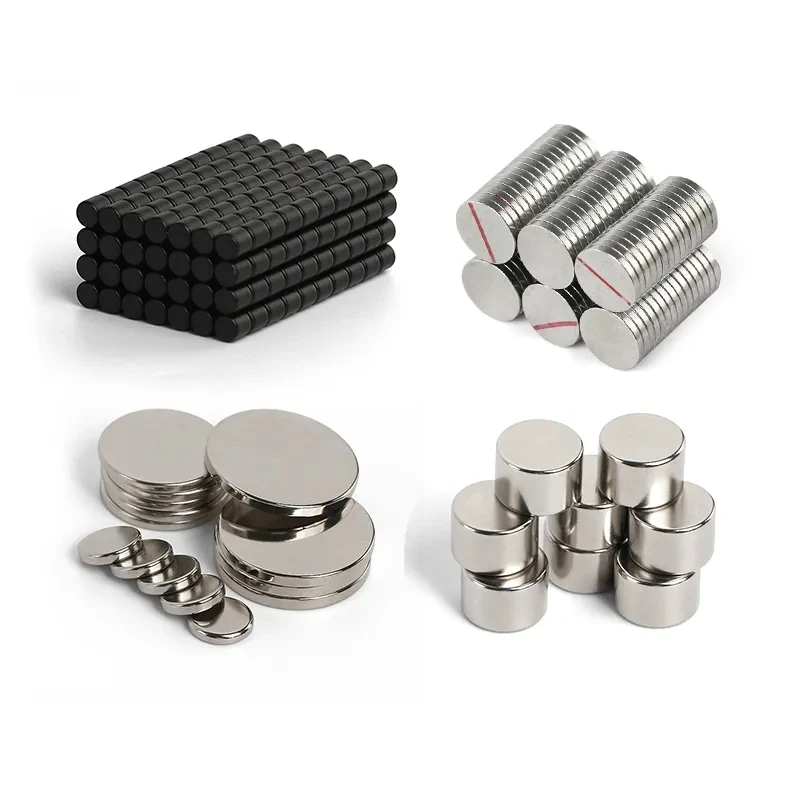 Neodymium-Iron-Boron Coated Magnet Nickel-Cylinder-Shaped Magnetic Disc and Sheet round Magnetic Product N52 Magnet Neodymium
