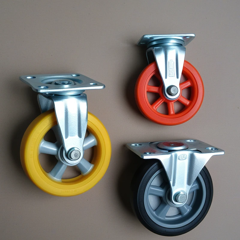 Factory Price 25-200mm Diameter Fixed Caster Wheel TPR Nylon PU PVC Swivel Office Living Room Kitchen Bedroom Bathroom Furniture