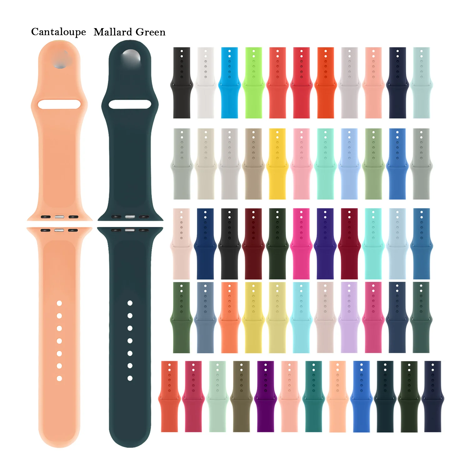 For Apple Watch Strap Bracelet Sport Rubber Silicone Smart Watch Band For I Watch Series 7/6/5/4/3/2/1