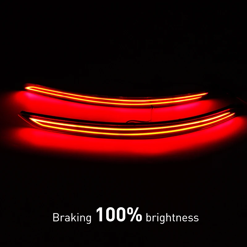 Горячая Распродажа, отражатели заднего бампера для Hyundai Elantra 2016 2017, автомобильные красные стоп-сигналы