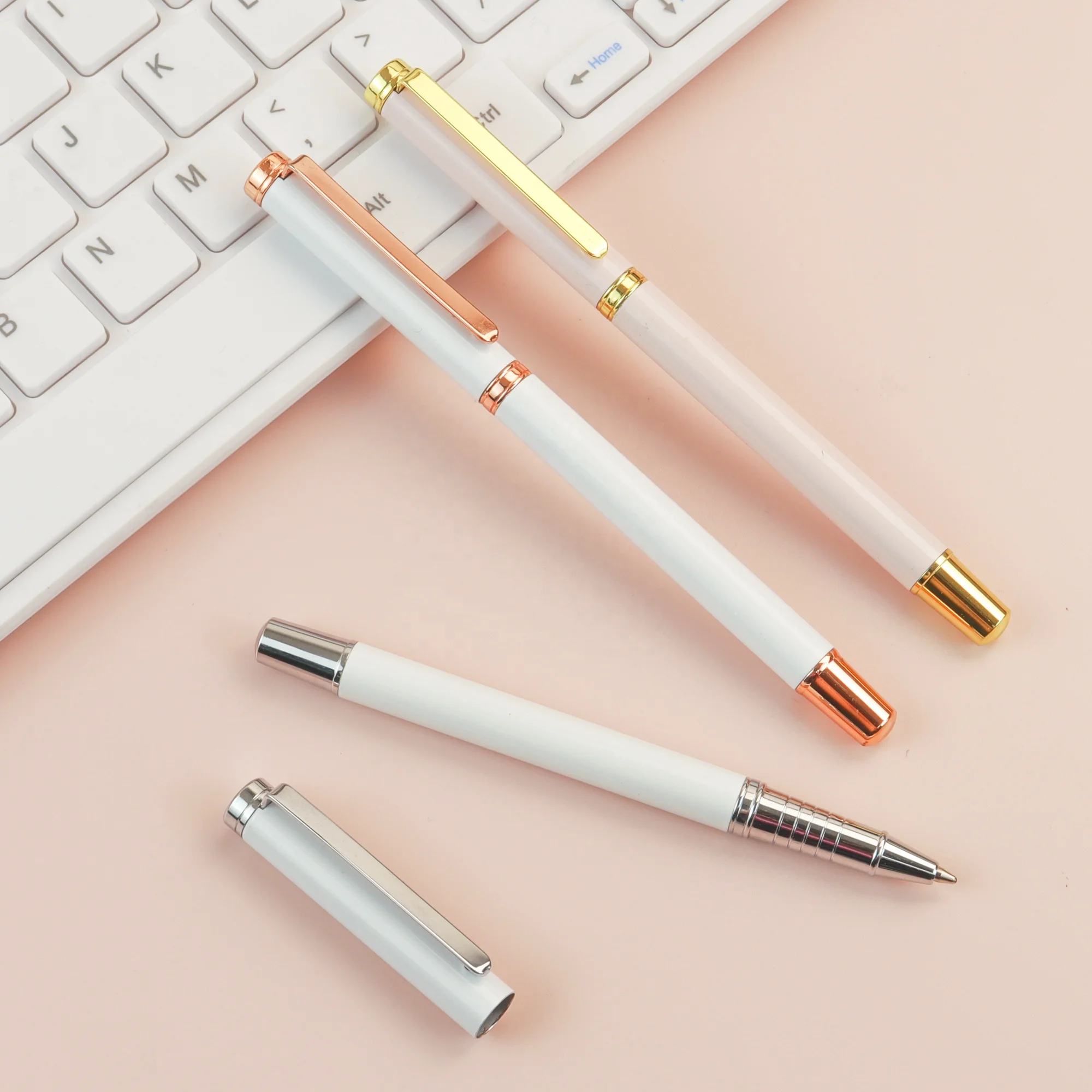 Wholesale metal pen printing logo ballpoint pen advertising gel ink stylus rollerball pen