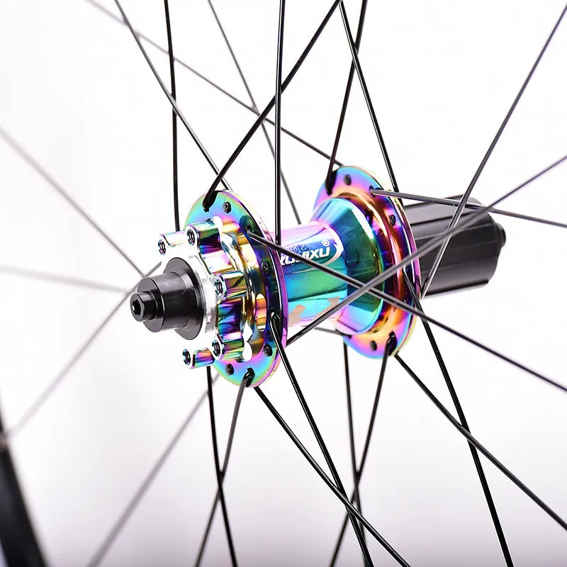 700C RUJIXU frame height 38mm aluminum alloy 5 bearing melon car disc brake wheel group six jaw wheel