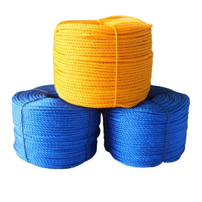 Fishing Rope 100 M /Roll  Plastic Packaging Rope PP/PE Twisted Cord 3/4 Strands Yellow/Black